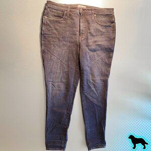 Madewell Jeans Denim 10" High Rise Skinny Size 32 2% Elastane 36" Waist